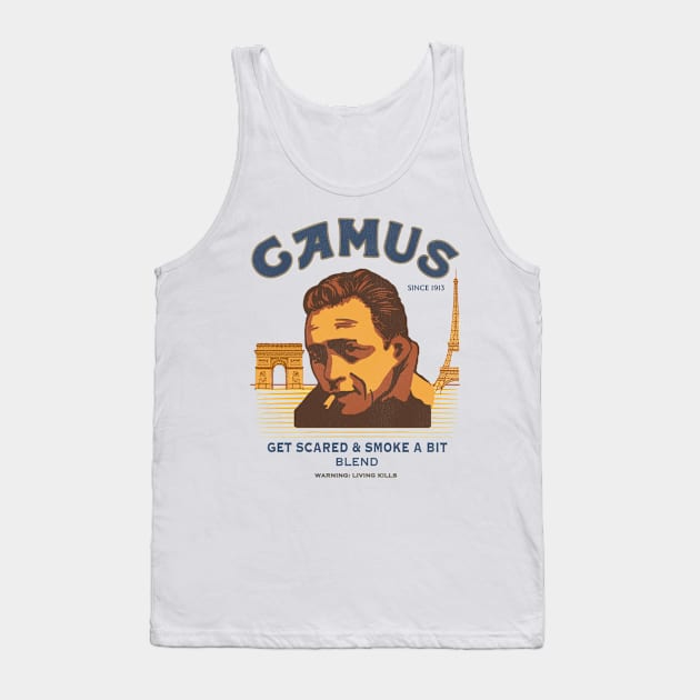 Albert Camus Smoke a Bit Blend Tank Top by darklordpug